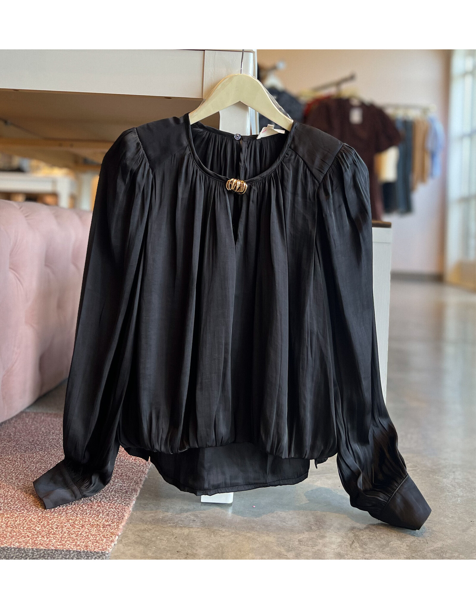 CATHEREN SATIN TOP