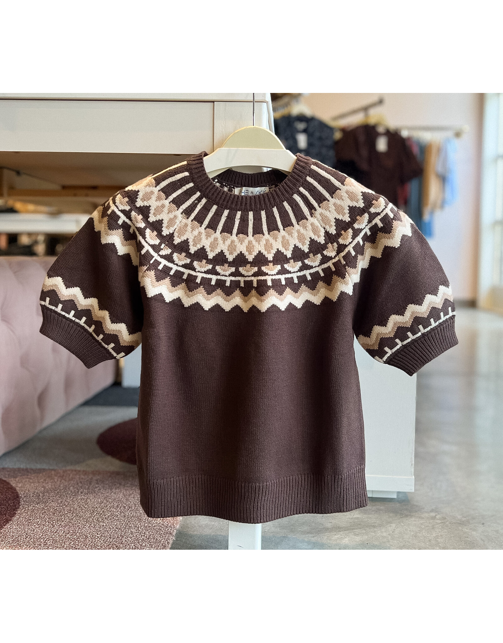 WALLACE NORDIC PATTERN SWEATER TOP