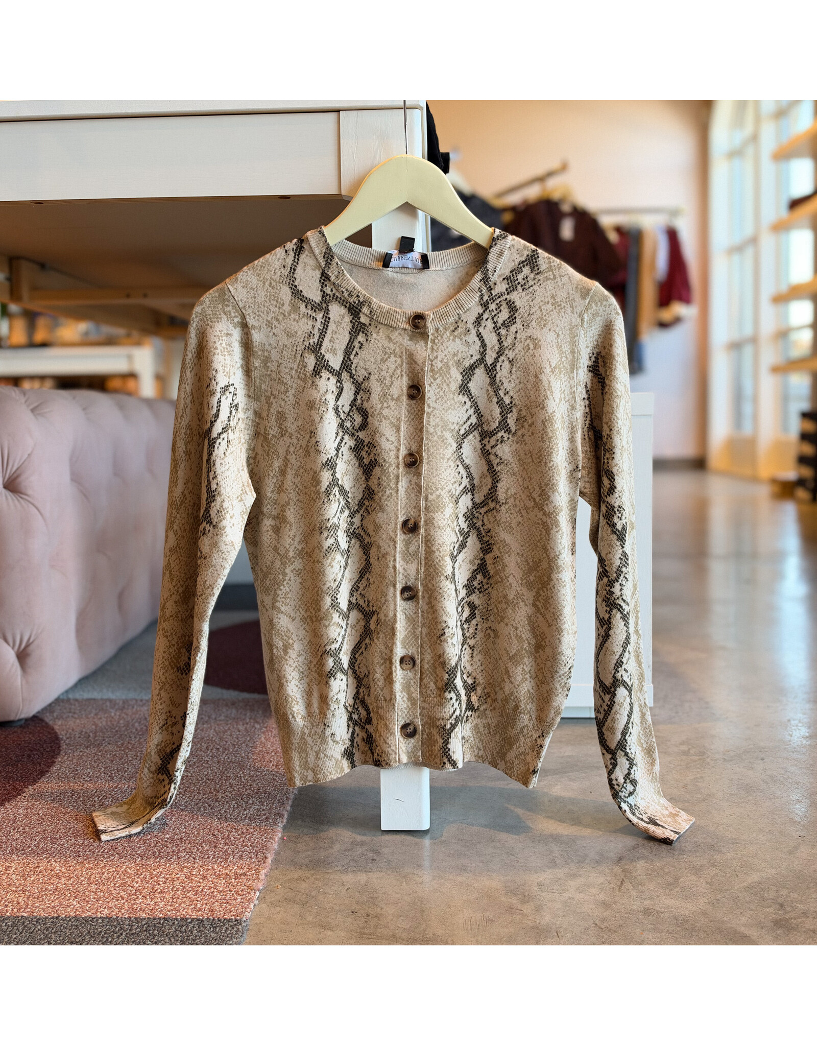 AFONSO SNAKESKIN CARDIGAN