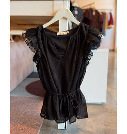 SADIE & SAGE NIGHTCAP RUFFLE SLEEVE BLOUSE