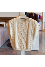 SADIE & SAGE TYPEWRITER BUTTON DETAIL SWEATER