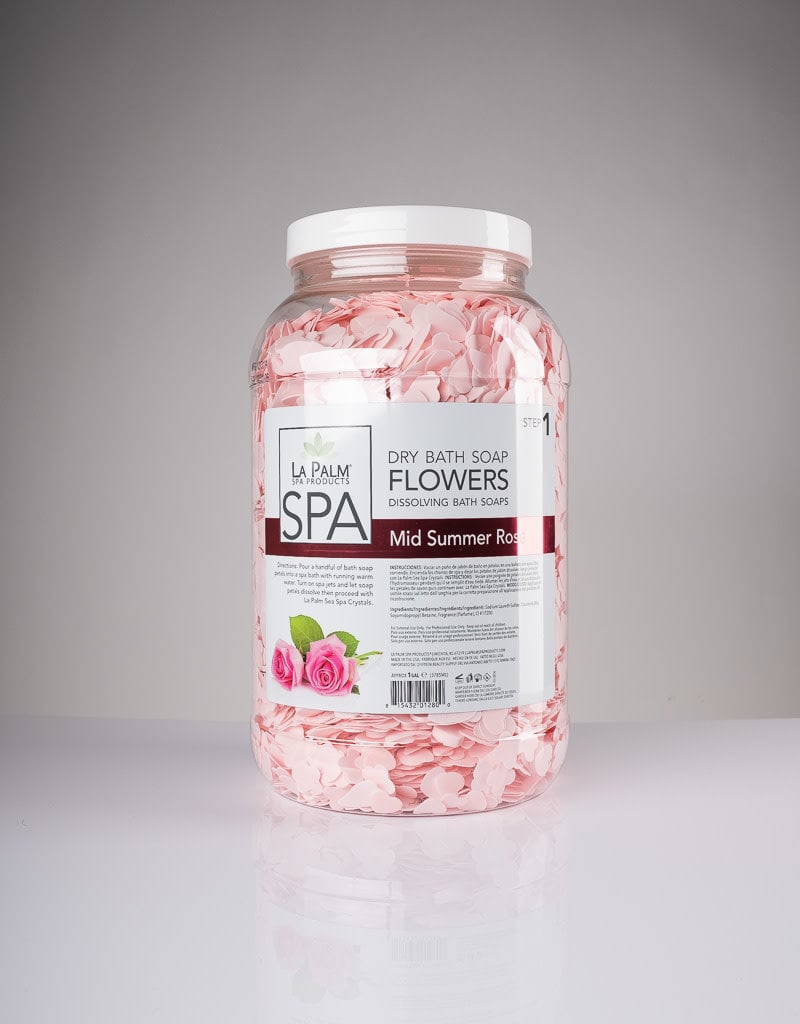 LaPalm LaPalm Dry Bath Soap Flowers - Mid Summer Rose - 1gal