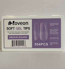 Loveon Loveon Soft Gel  Tips - Medium Square 504pc.
