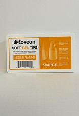 Loveon Loveon Soft Gel  Tips - Medium Almond 504pc.