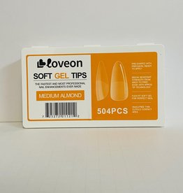 Loveon Loveon Soft Gel  Tips - Medium Almond 504pc.