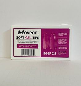 Loveon Loveon Soft Gel  Tips - Medium Stiletto 504pc.