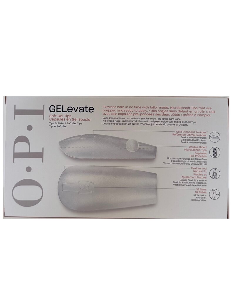 OPI OPI Gelevate SGT-Medium Coffin -640 Tips- 16 sizes