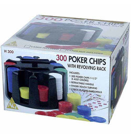 300 Poker Chips with Revolving Rack
