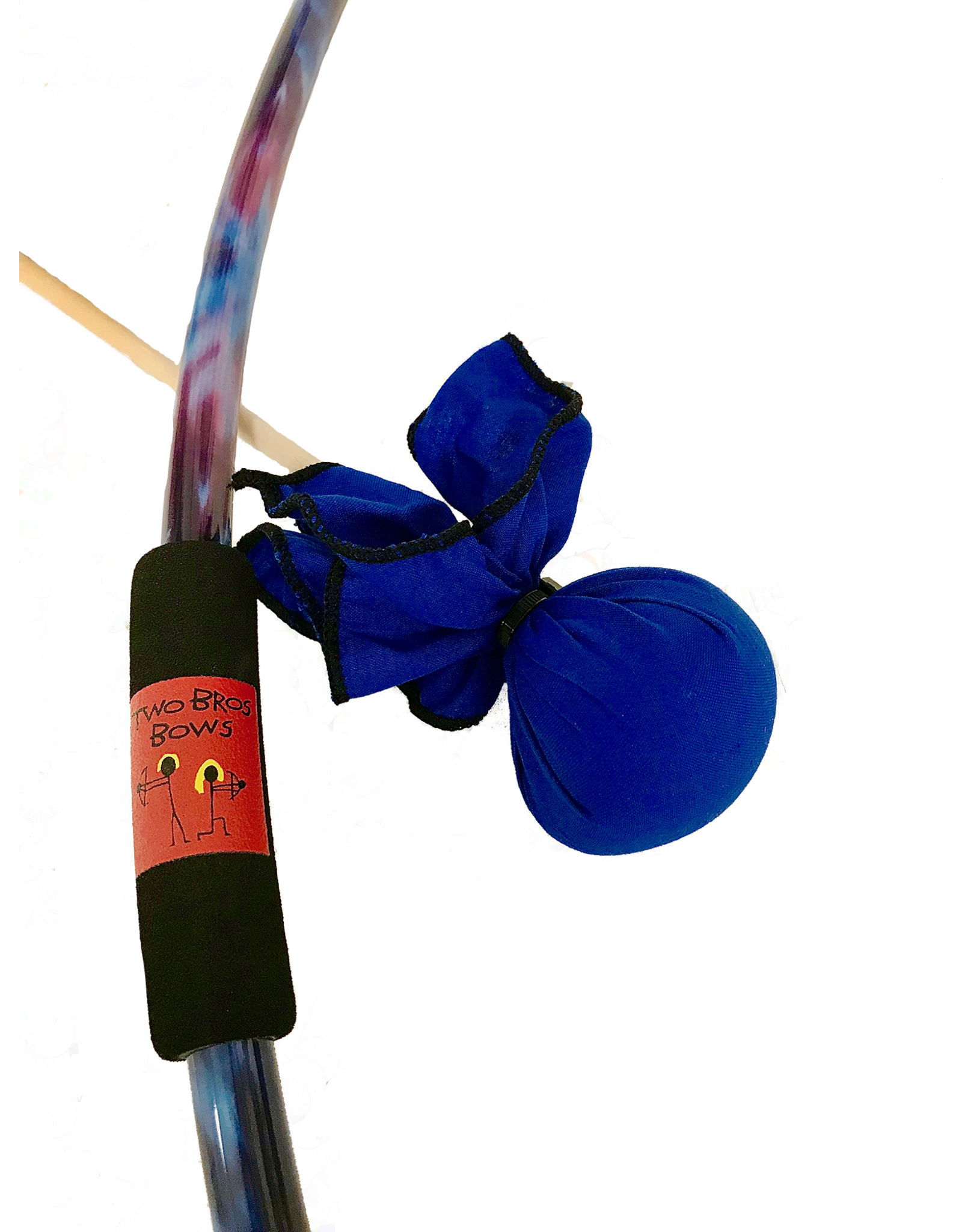 Blue Tie Dye Bow, 2 Arrows and Small Bullseye