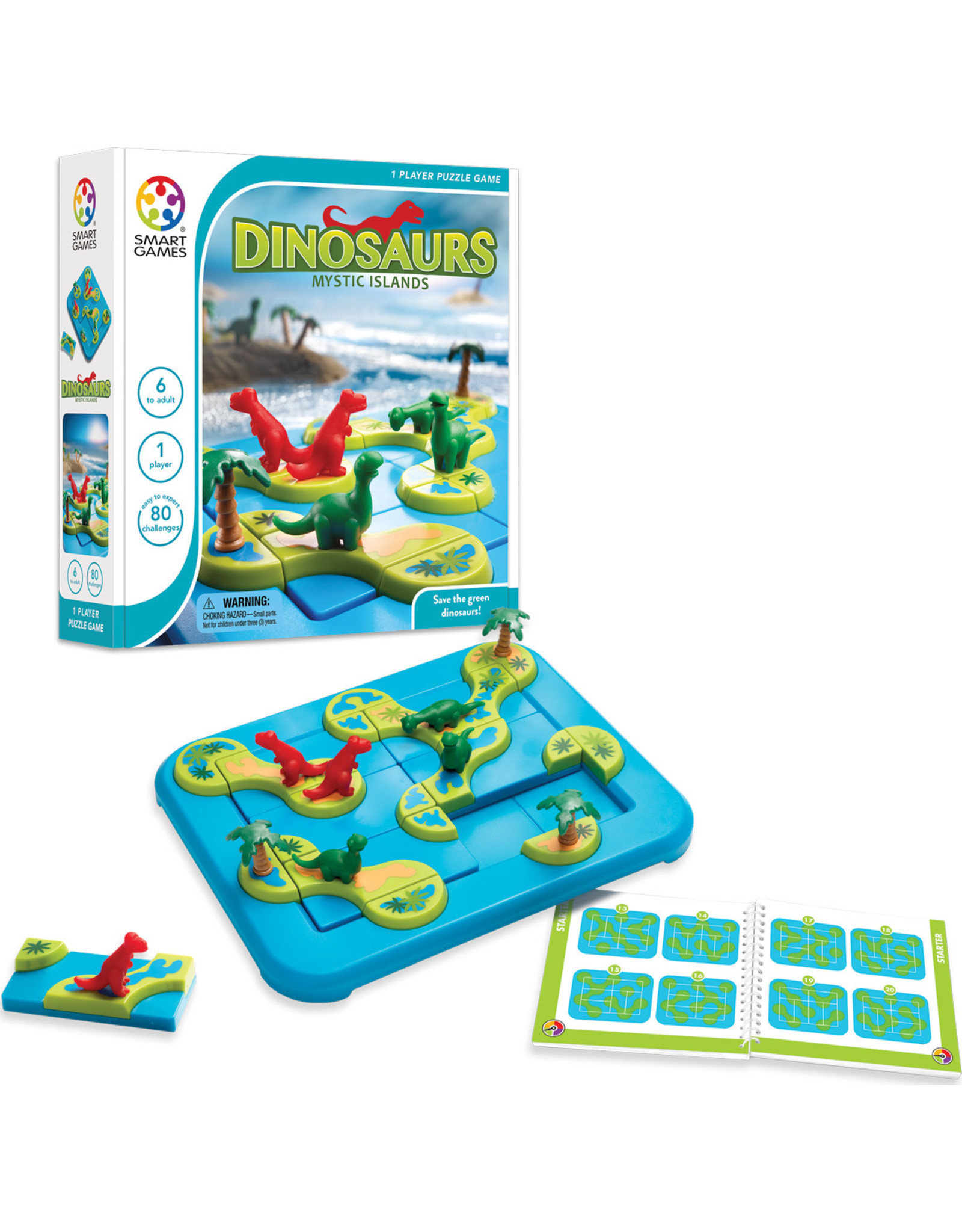 SmartGames Dinosaurs: Mystic Islands Board Game, a Fun, STEM Focused  Prehistoric Brain Game and Puzzle Game for Ages 6 and Up