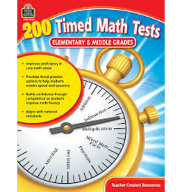 200 Timed Math Tests Elementary & Middle School