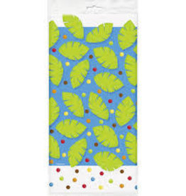 Plastic Tablecloth Leaf Print