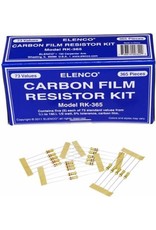 365pc. 1/2Watt Carbon Film Resistor Kit