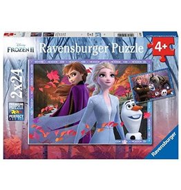 Frozen 2: Frosty Adventure; 2 Puzzles 24 PCS