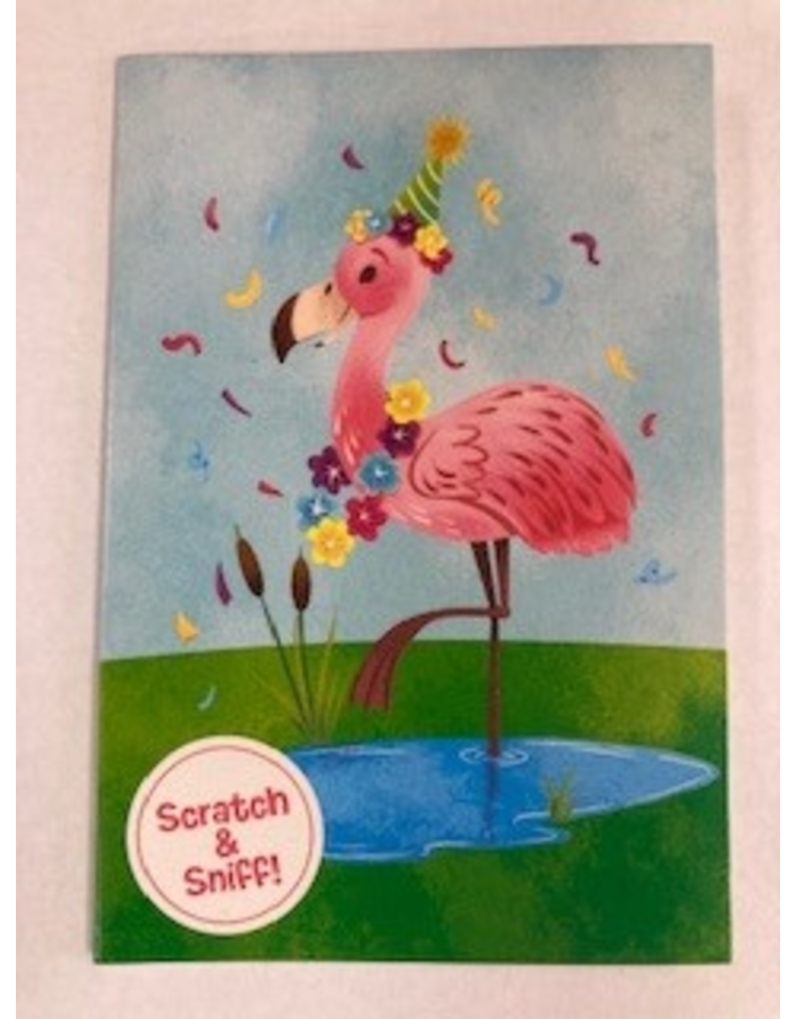 Scratch & Sniff: Strawberry Flamingo Enclosure Card