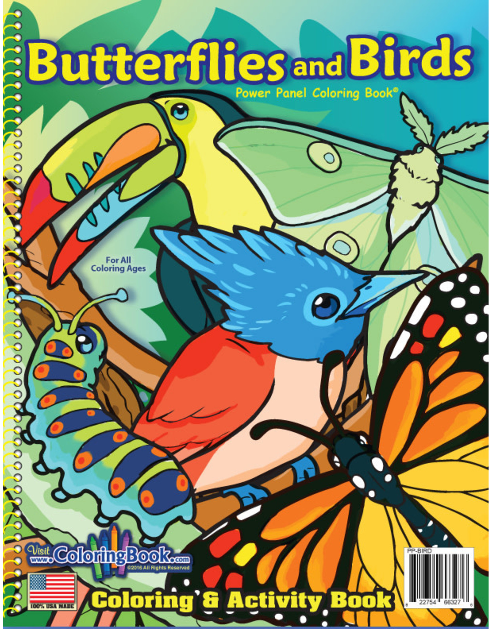Butterflies & Birds Coloring Book