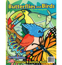 Butterflies & Birds Coloring Book