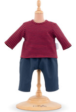 12" Doll Pants & Striped T-shirt