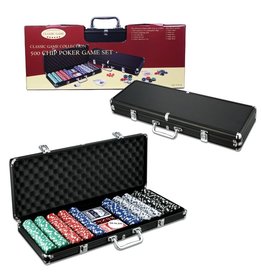 Poker Chip Case (black) with 500 pieces