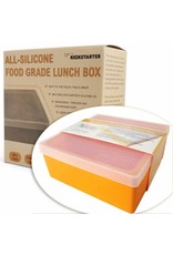 All Silicone Lunch Box 3 Compartment Orange