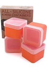 All Silicone 4 Mini Containers Orange