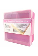 All Silicone Lunch Box Single Compartment Pink