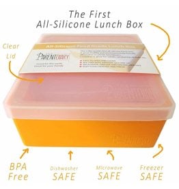 All Silicone Lunch Box Single Compartment Orange