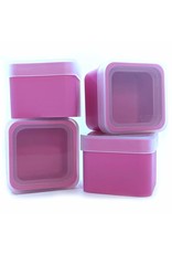 All Silicone 4 Mini Containers Pink