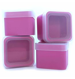 All Silicone 4 Mini Containers Pink