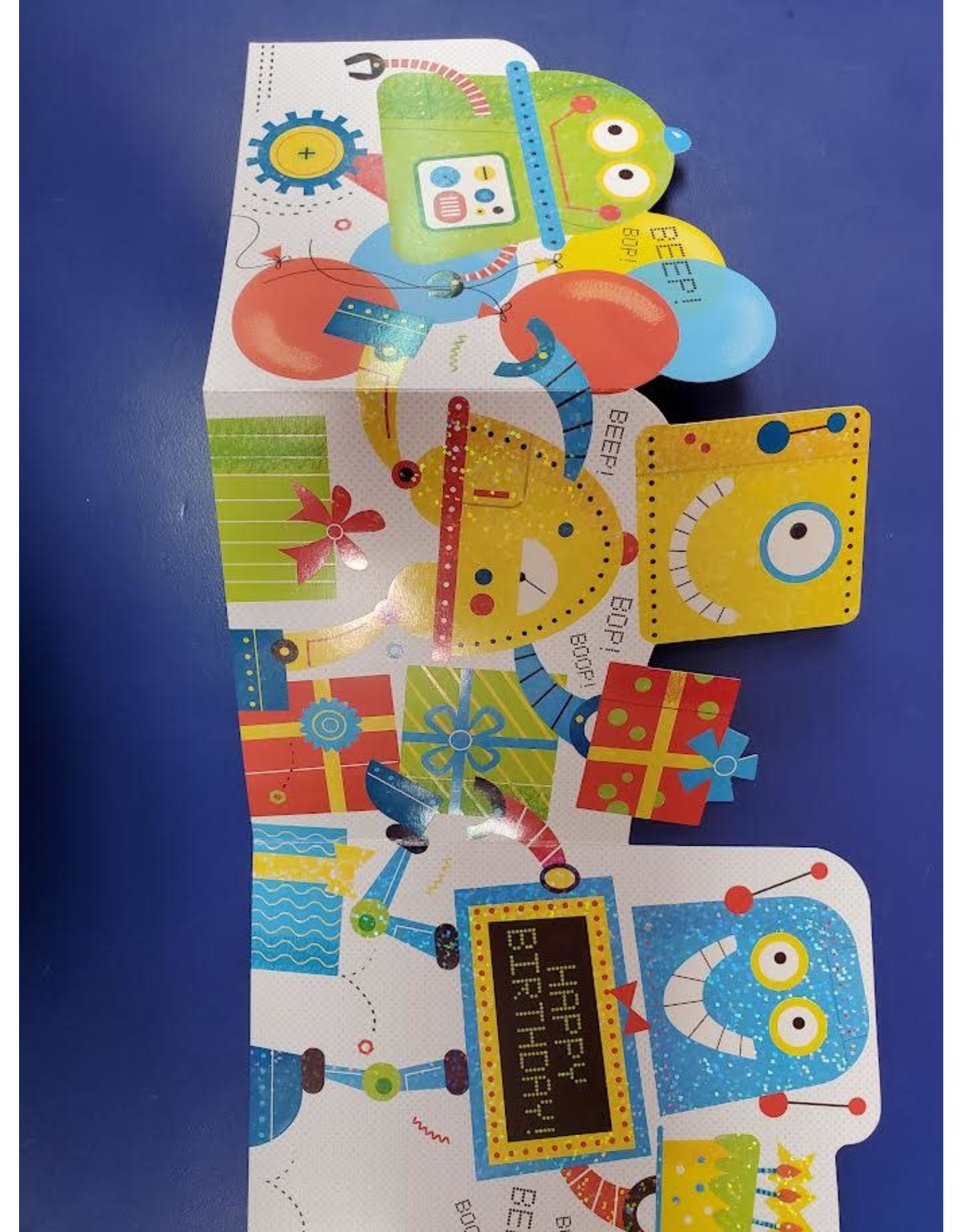 Robots Tri-Fold Birthday Card - The Toy Quest