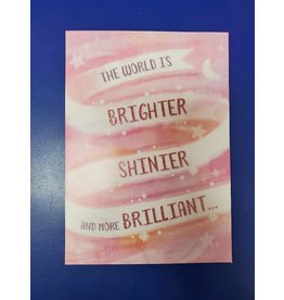 Pink Glitter Birthday Card