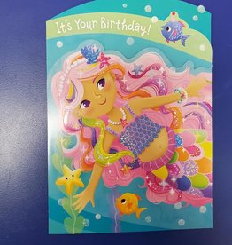 Mermaid Tri-Fold Birthday Card