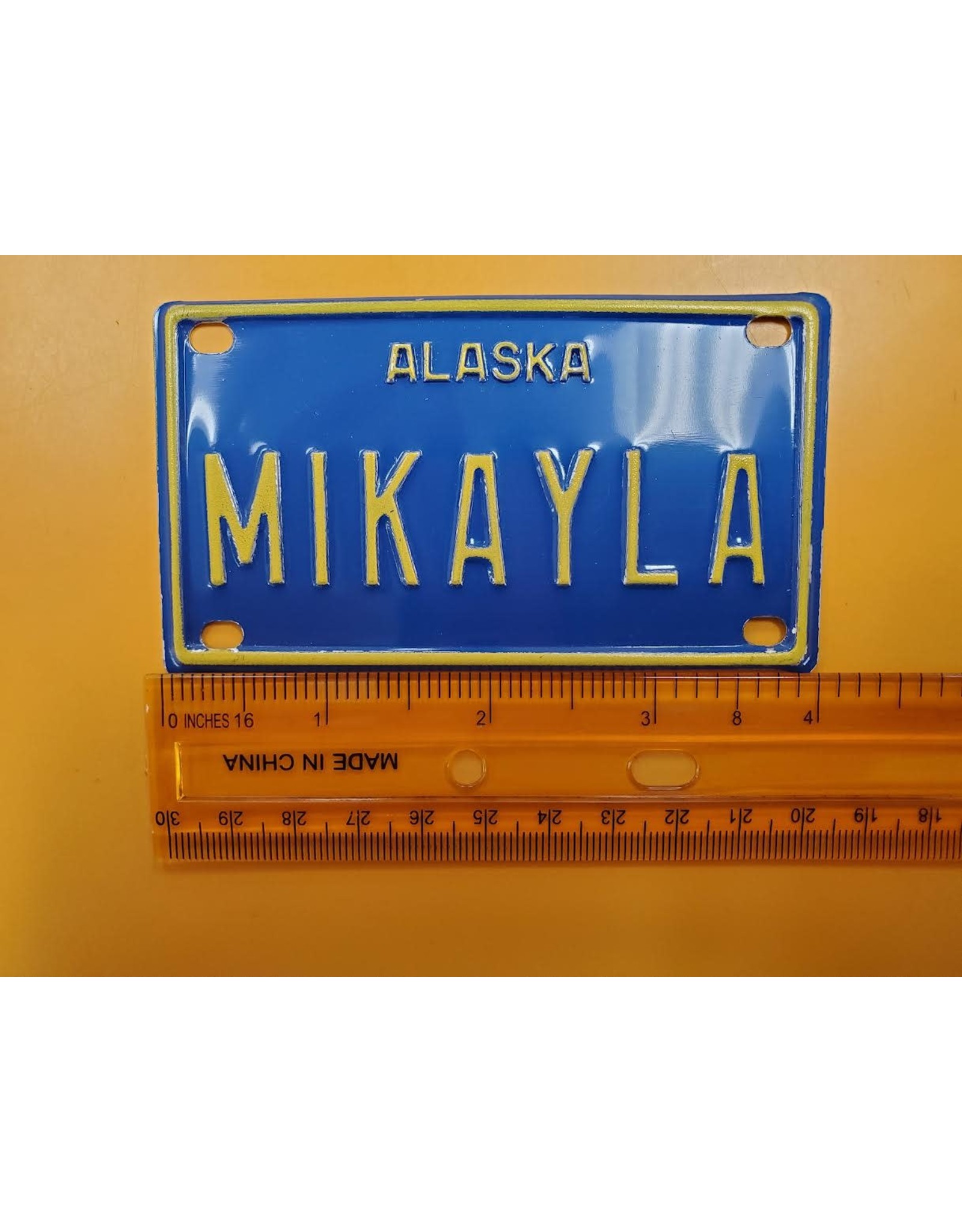 Mini Name Alaska License Plate