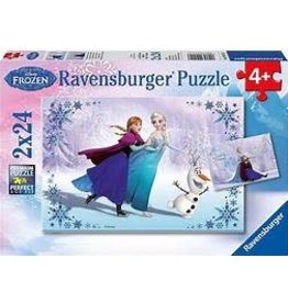 Frozen: Sisters Always 2 Puzzles 24 pc Each