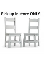 Wooden Chair Pair - Gray