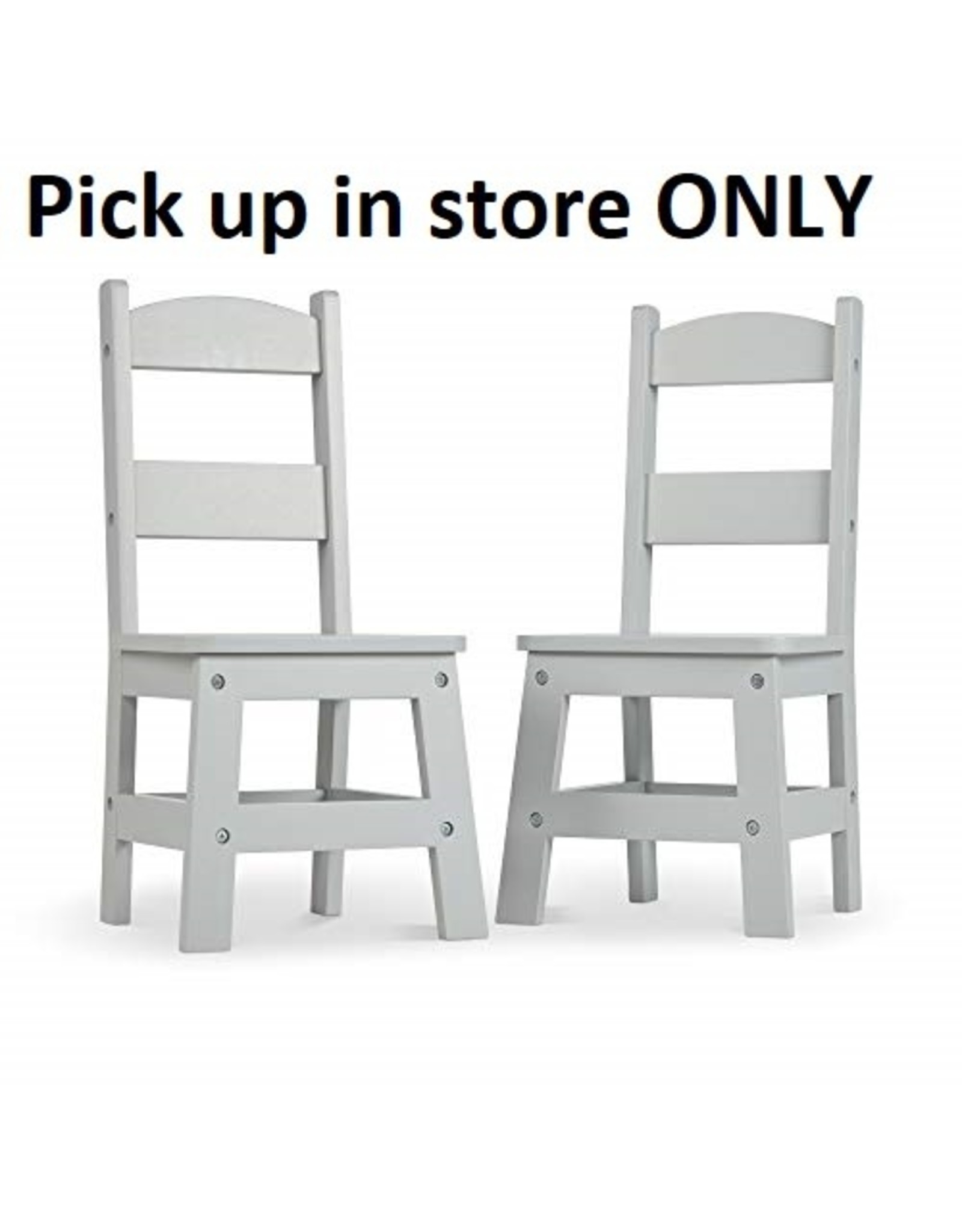 Wooden Chair Pair - Gray