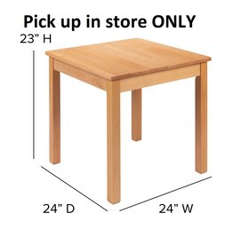 Wooden Square Table Natural