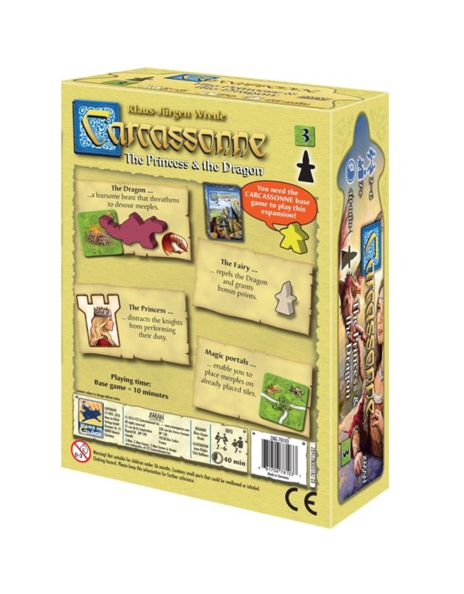 Carcassonne Expansion 3 The Princess and the Dragon