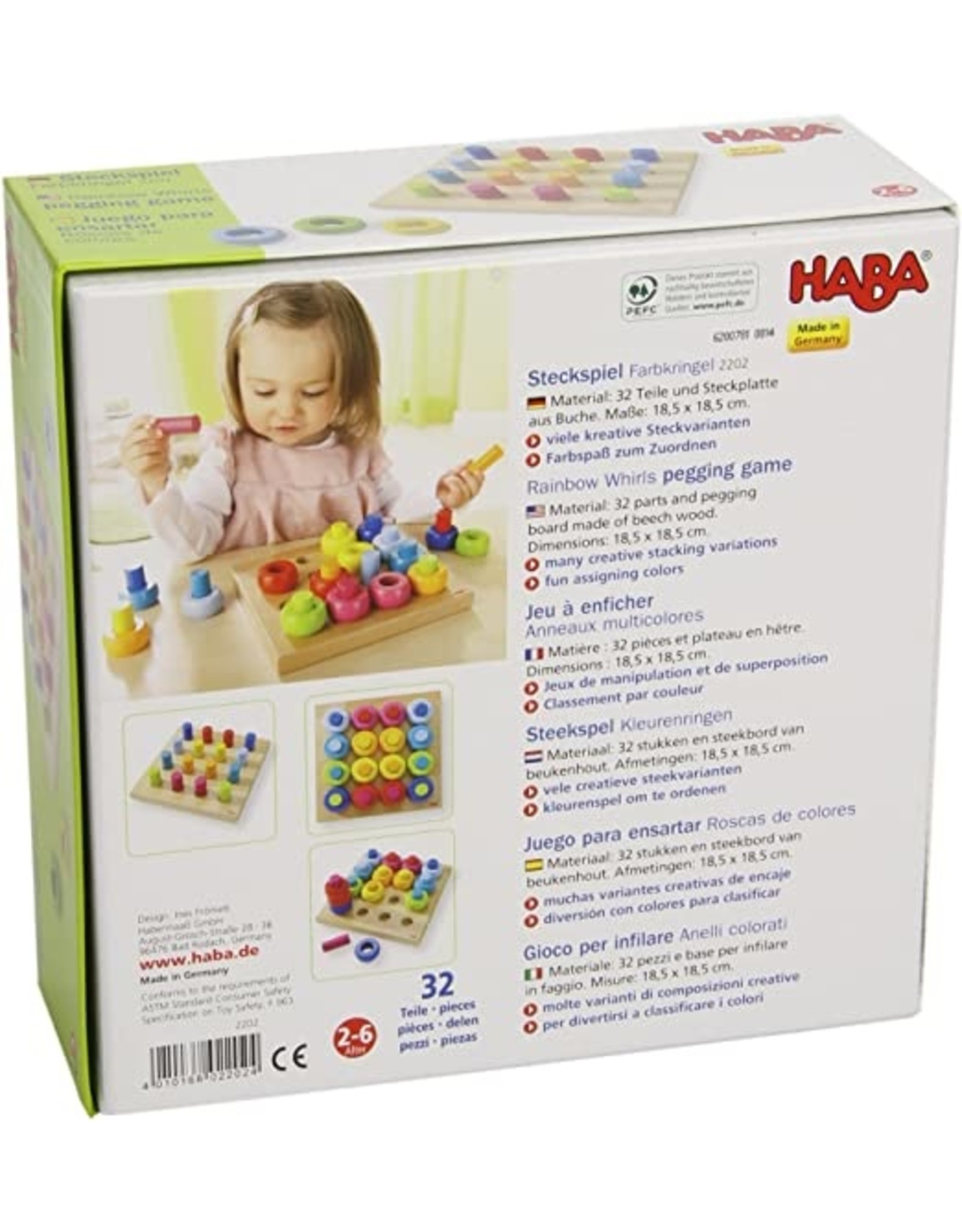 Rainbow Whirls Peg Game