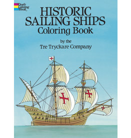 Historic Sailing Ships Coloring Book - Tre Tryckare