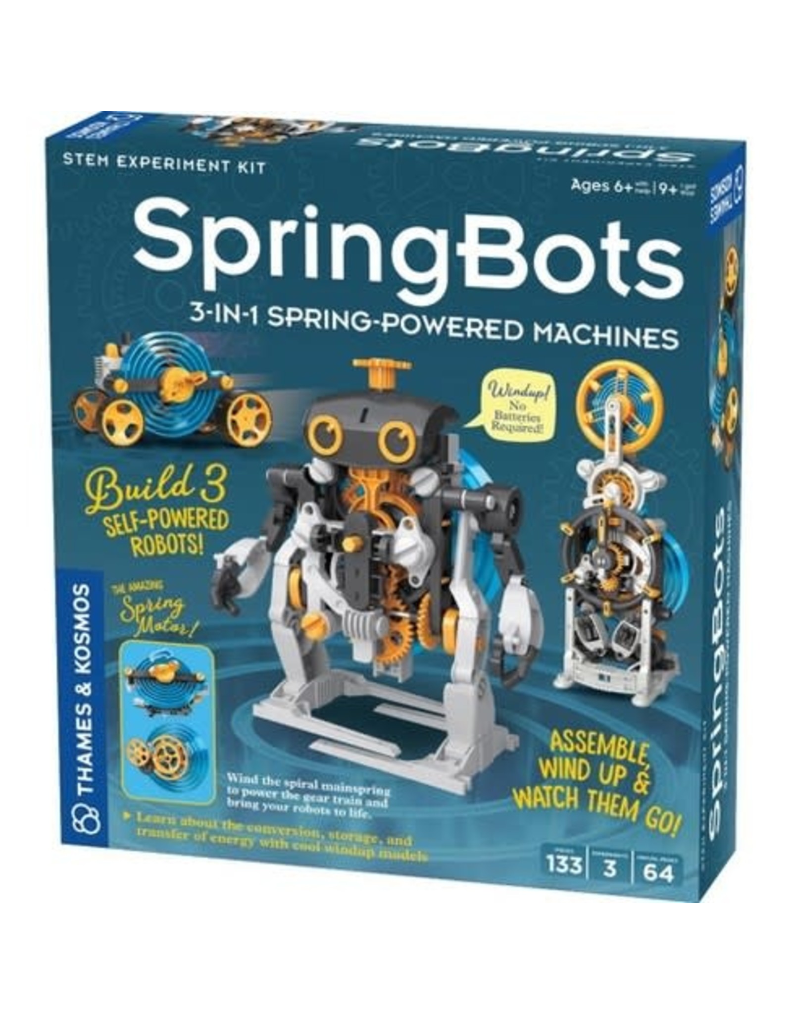 SpringBots: 3-in-1 Spring-Powered Machines