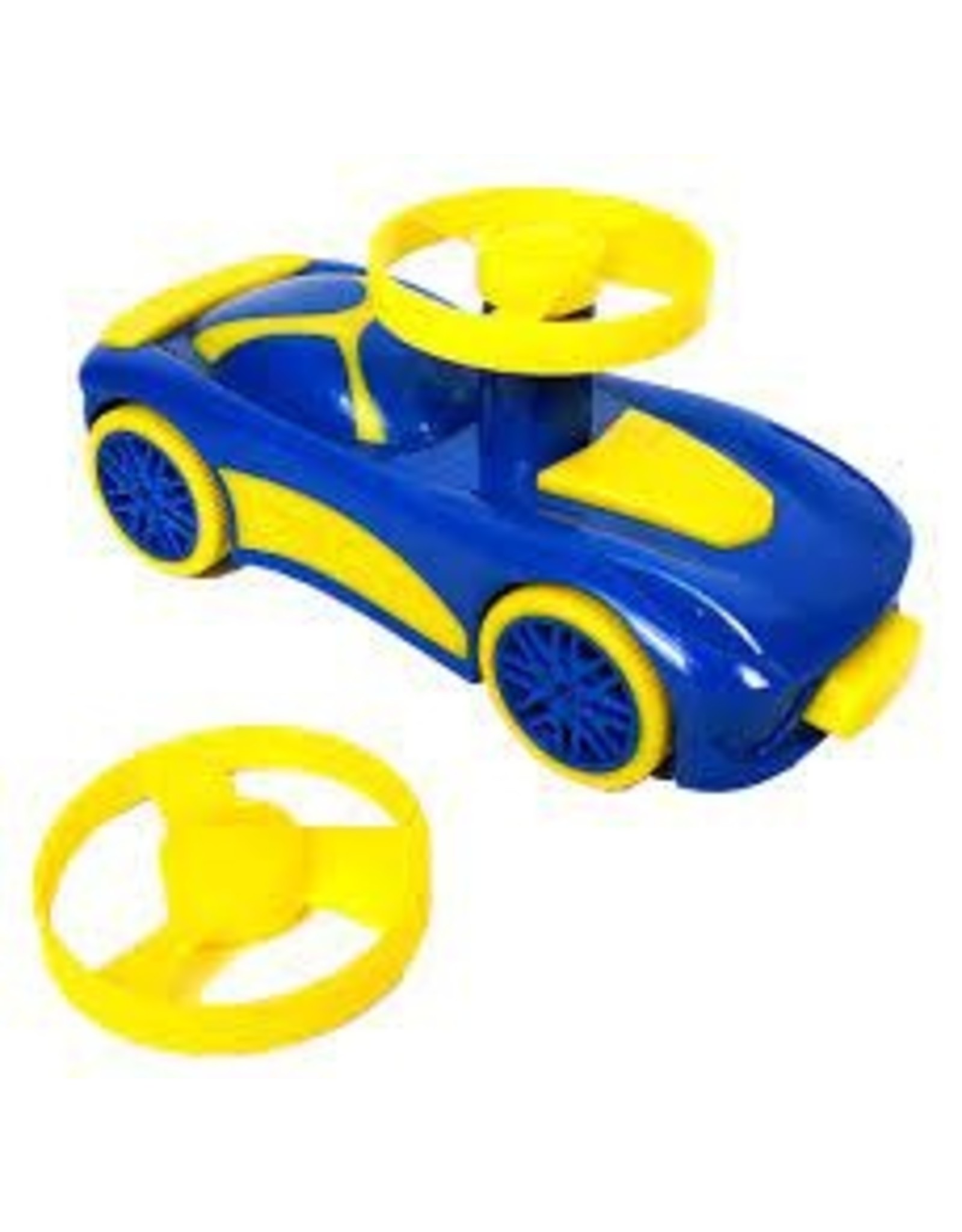 Spinz Pull Back Race Car Blue with Yellow