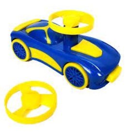 Spinz Pull Back Race Car Blue with Yellow