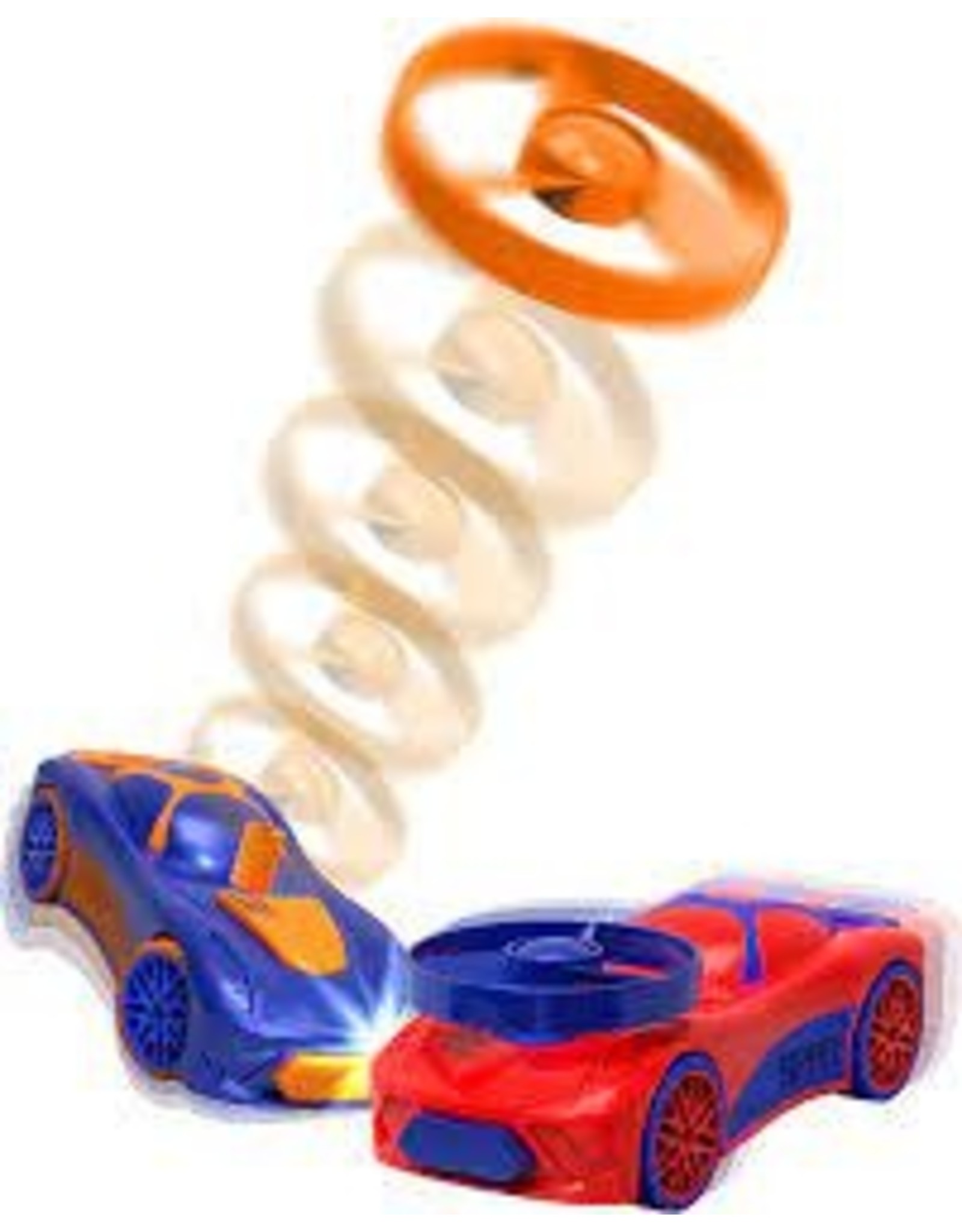 Spinz Pull Back Race Car Set Red Blue VS Blue Yellow