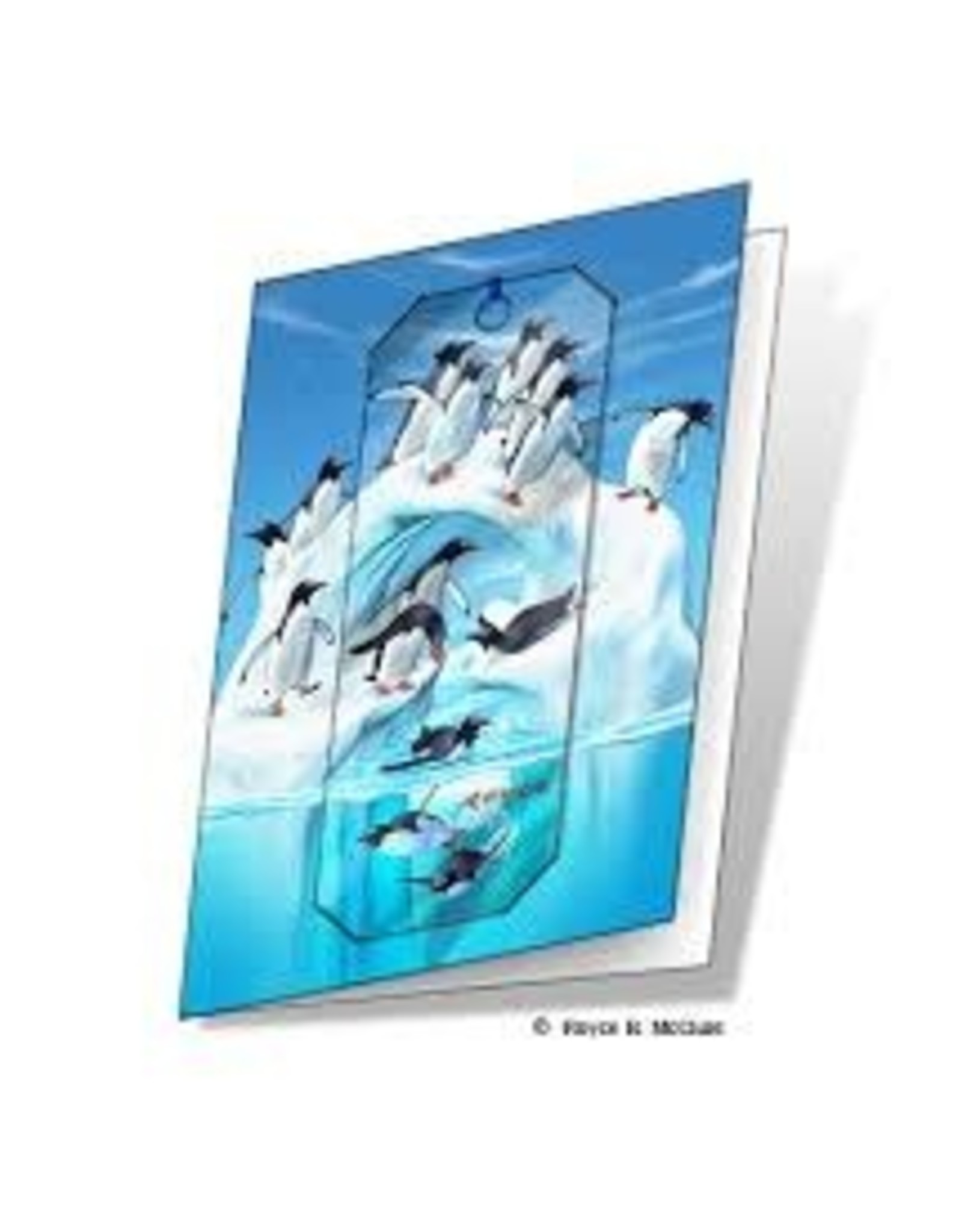Iceberg Penguin 3D gift card