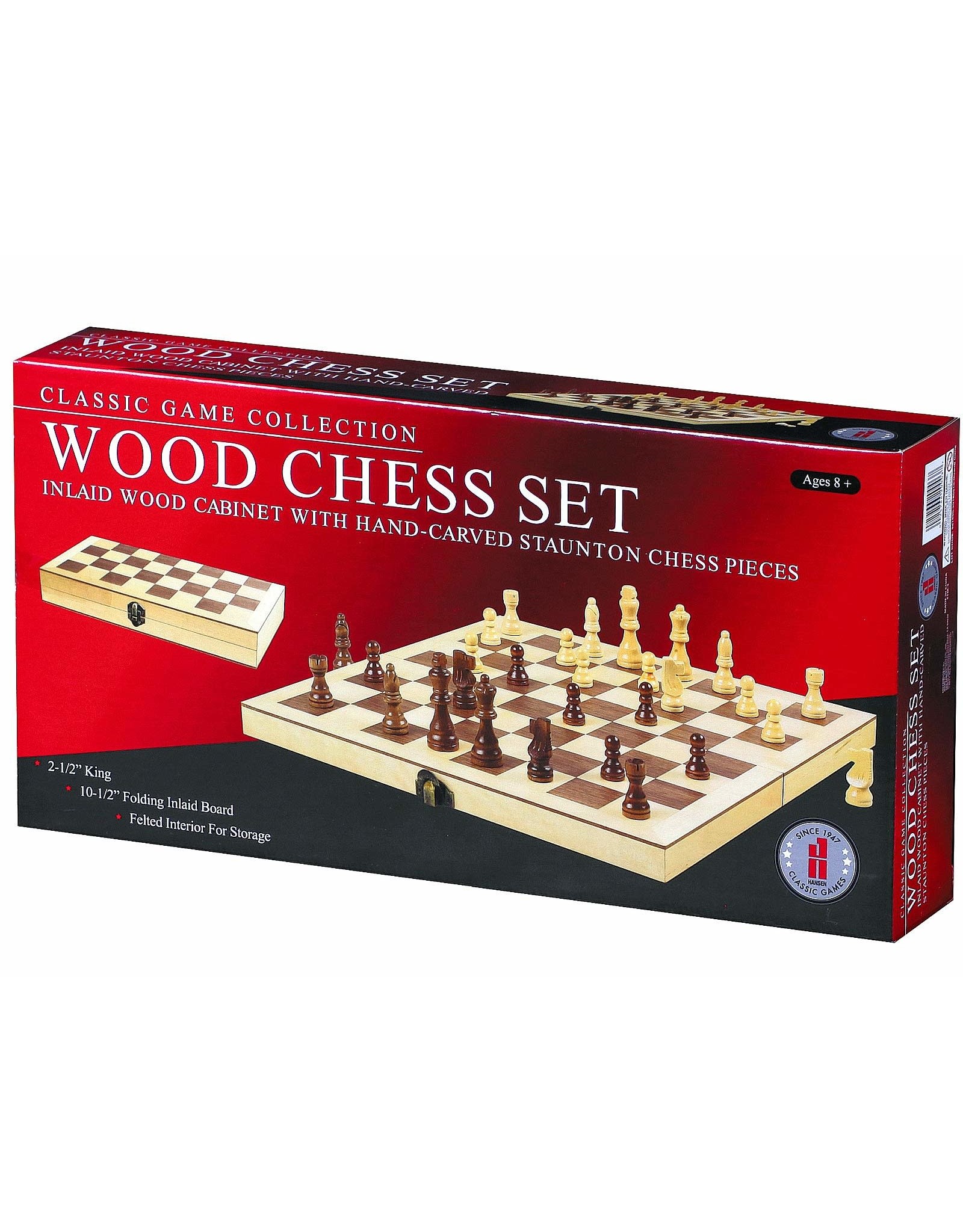 12' Wood Folding Chess Set
