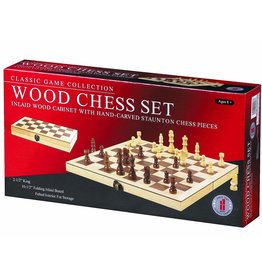 12' Wood Folding Chess Set