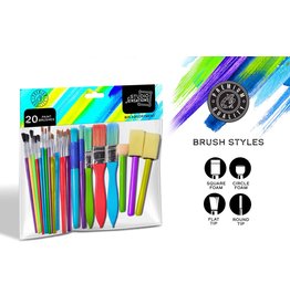 anker 20pc Assorted Paint Brush Set