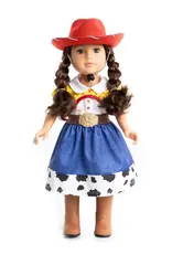 Doll Dress Cowgirl with Hat