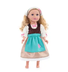 Doll Dress Cinderella Day Dress with Scarf